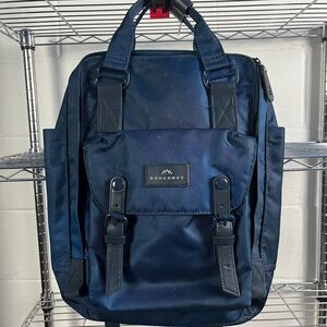 Blue Doughnut Macaroon Sky series backpack. Starry color.